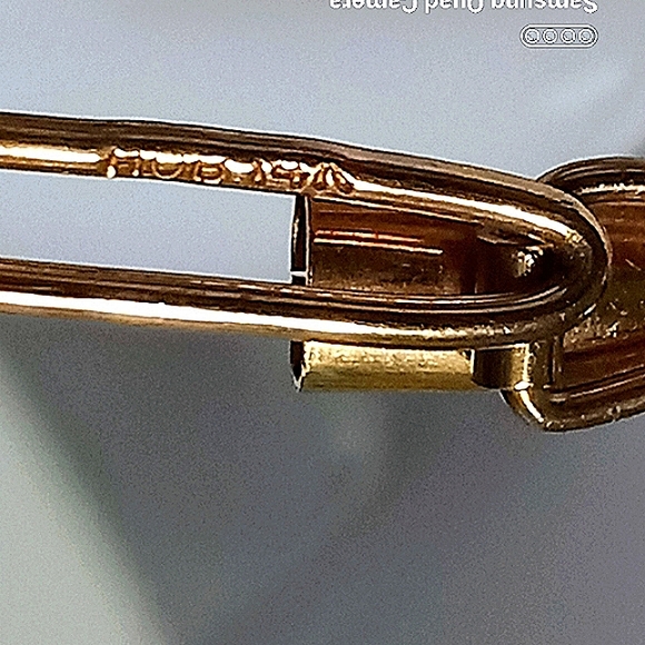 Diamond Cut 14k Solid Gold Bangle Bracelet With Locking Closure - Picture 6 of 6